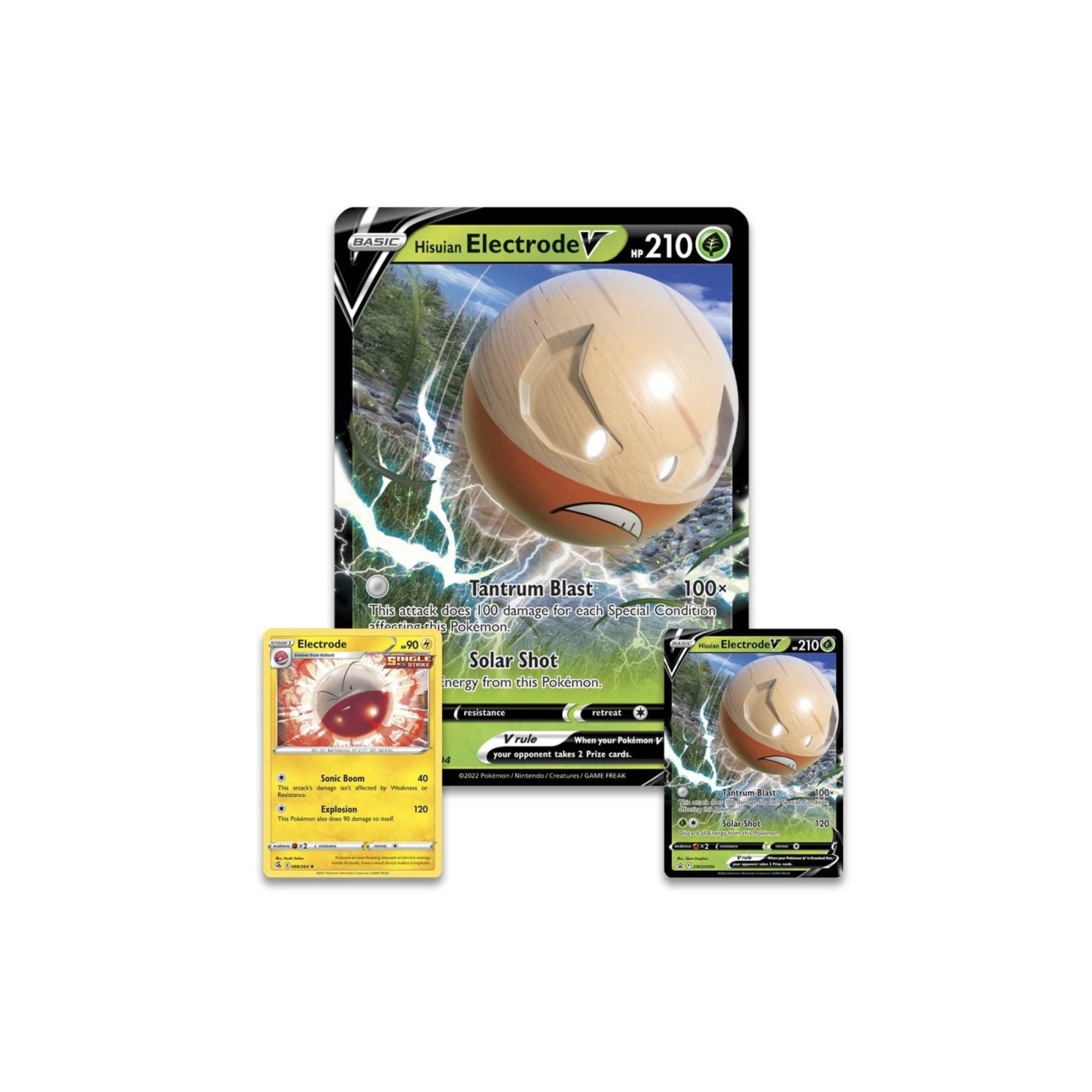 Pokemon Hisuian Electrode V Box promo cards