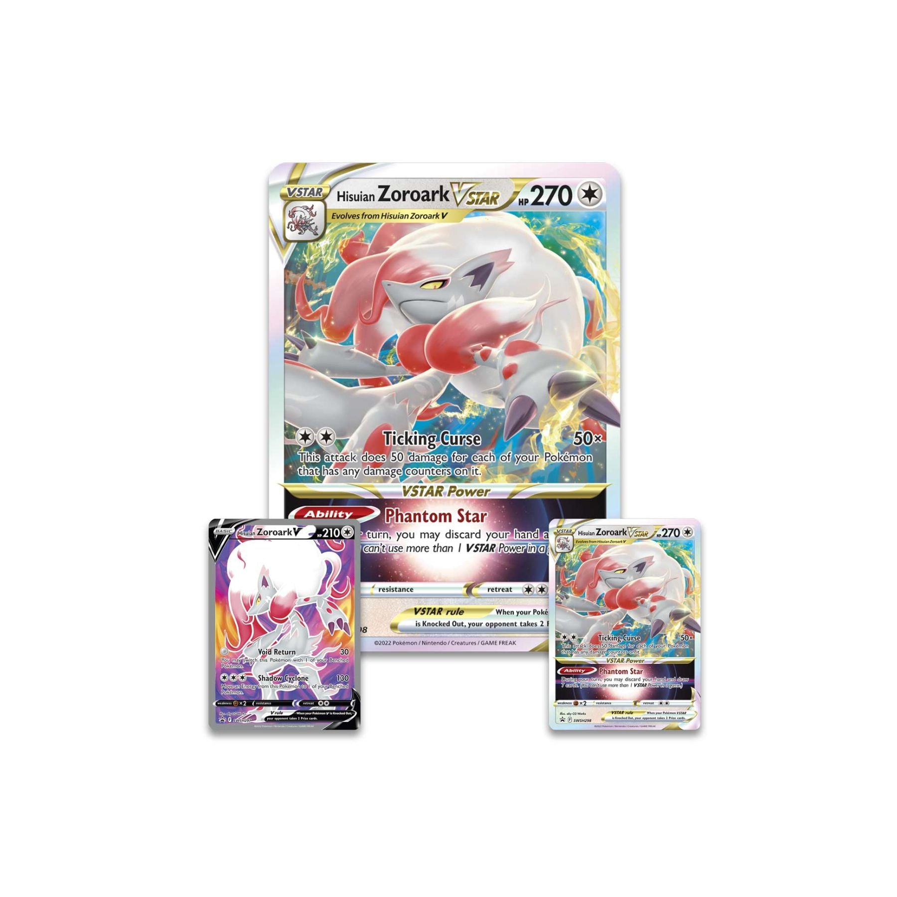 Pokemon Hisuian Zoroark VSTAR Premium Collection promo cards
