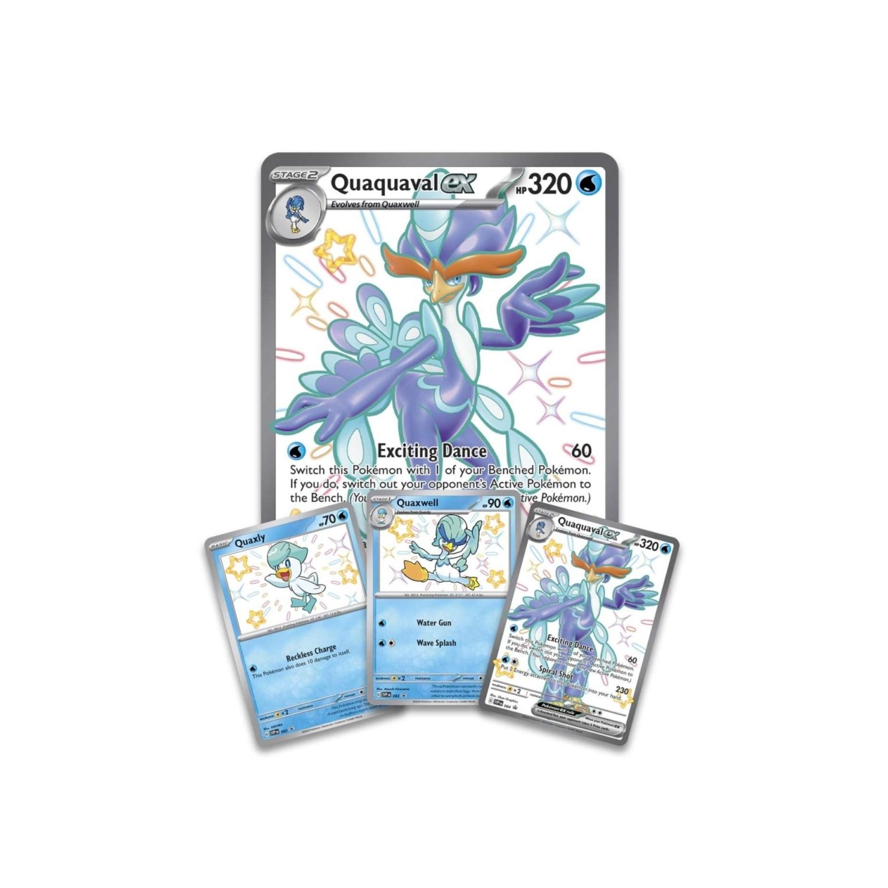 Pokemon Paldea Fates Premium Collection Quaquaval EX promo cards