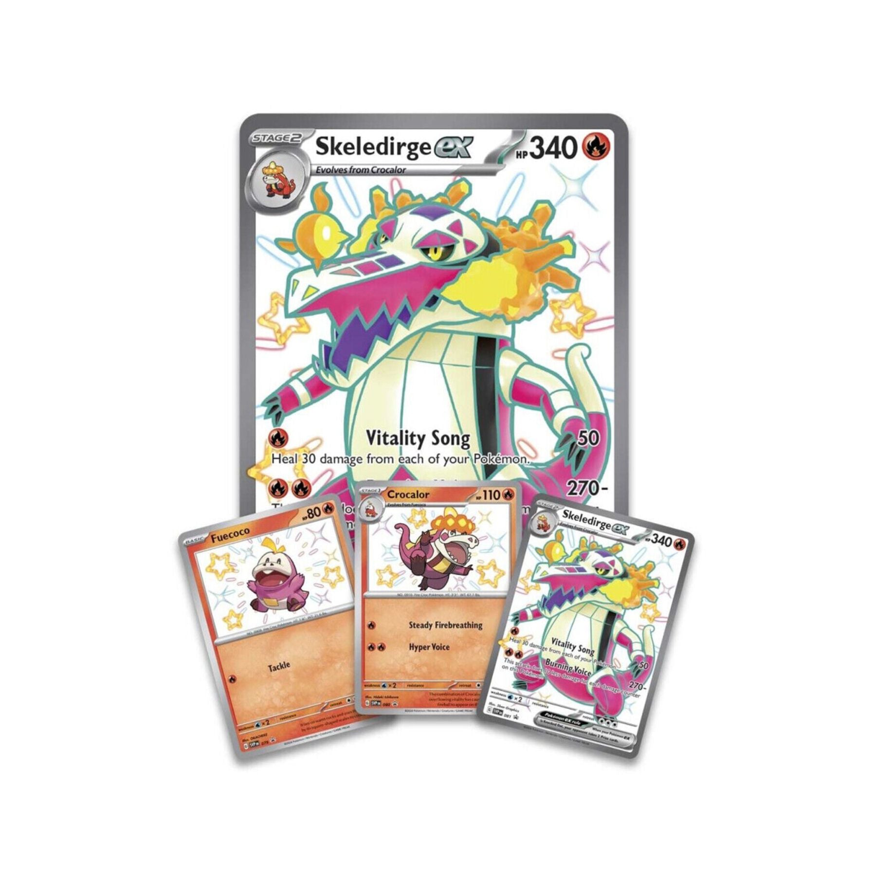 Pokemon Paldean Fates Premium Collection Skeledirge promo cards