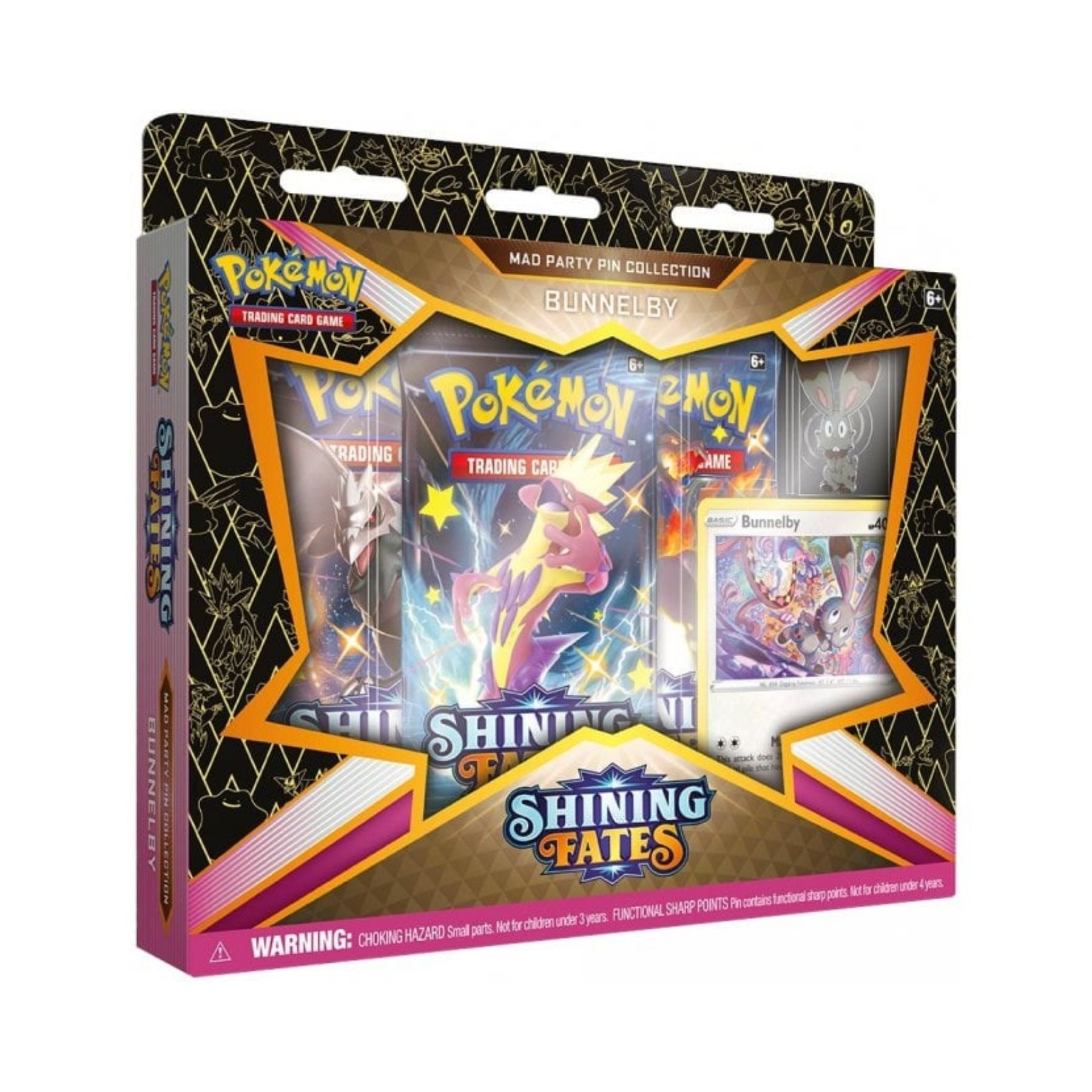 Pokemon | Shining Fates | Mad Party Bunnelby Pin | Pokeflip Pokemon | Shining Fates | Mad Party Bunnelby Pin | Pokeflip