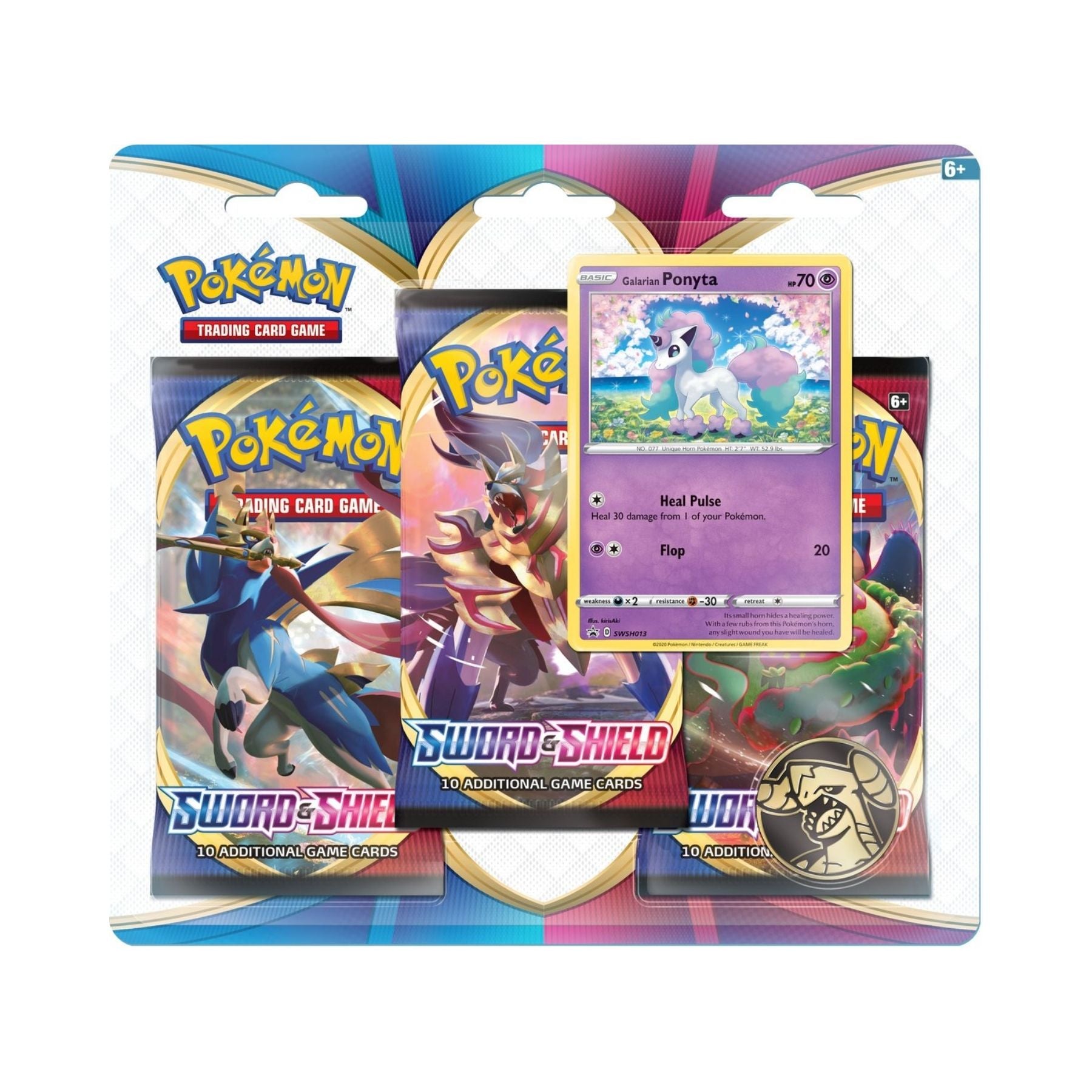 Pokemon Sword & Shield 3 Pack Blister Ponyta