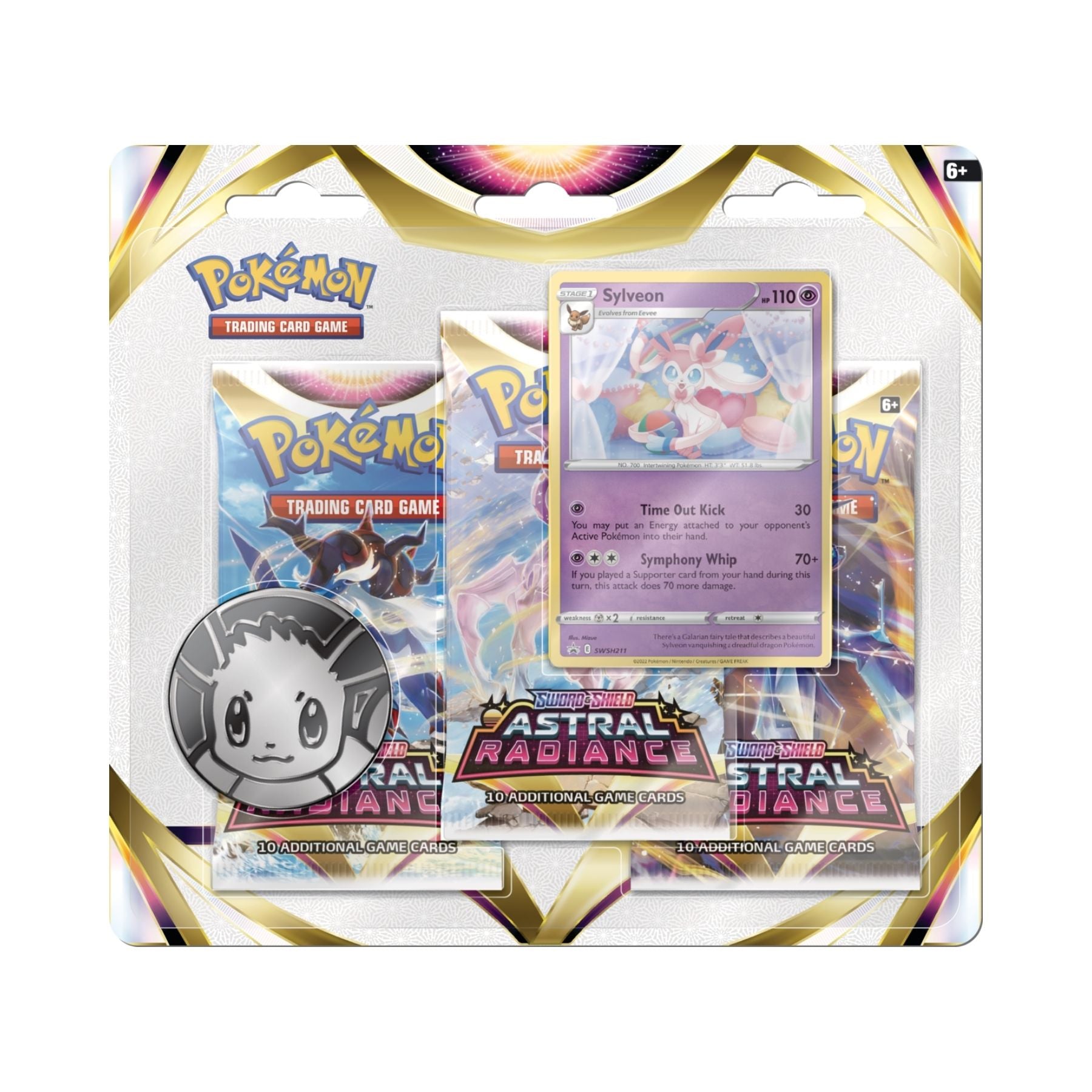 Pokemon Astral Radiance 3 Pack Blister Sylveon | Pokeflip Pokemon Astral Radiance 3 Pack Blister Sylveon | Pokeflip