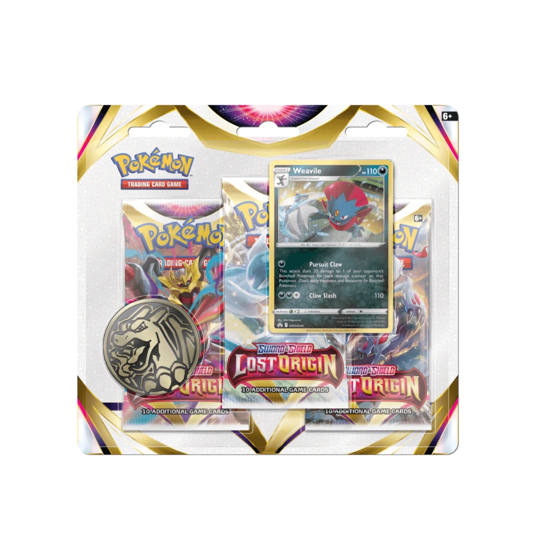 Pokemon | Lost Origin 3 Pack Blister Weavile | Pokeflip Pokemon | Lost Origin 3 Pack Blister Weavile | Pokeflip