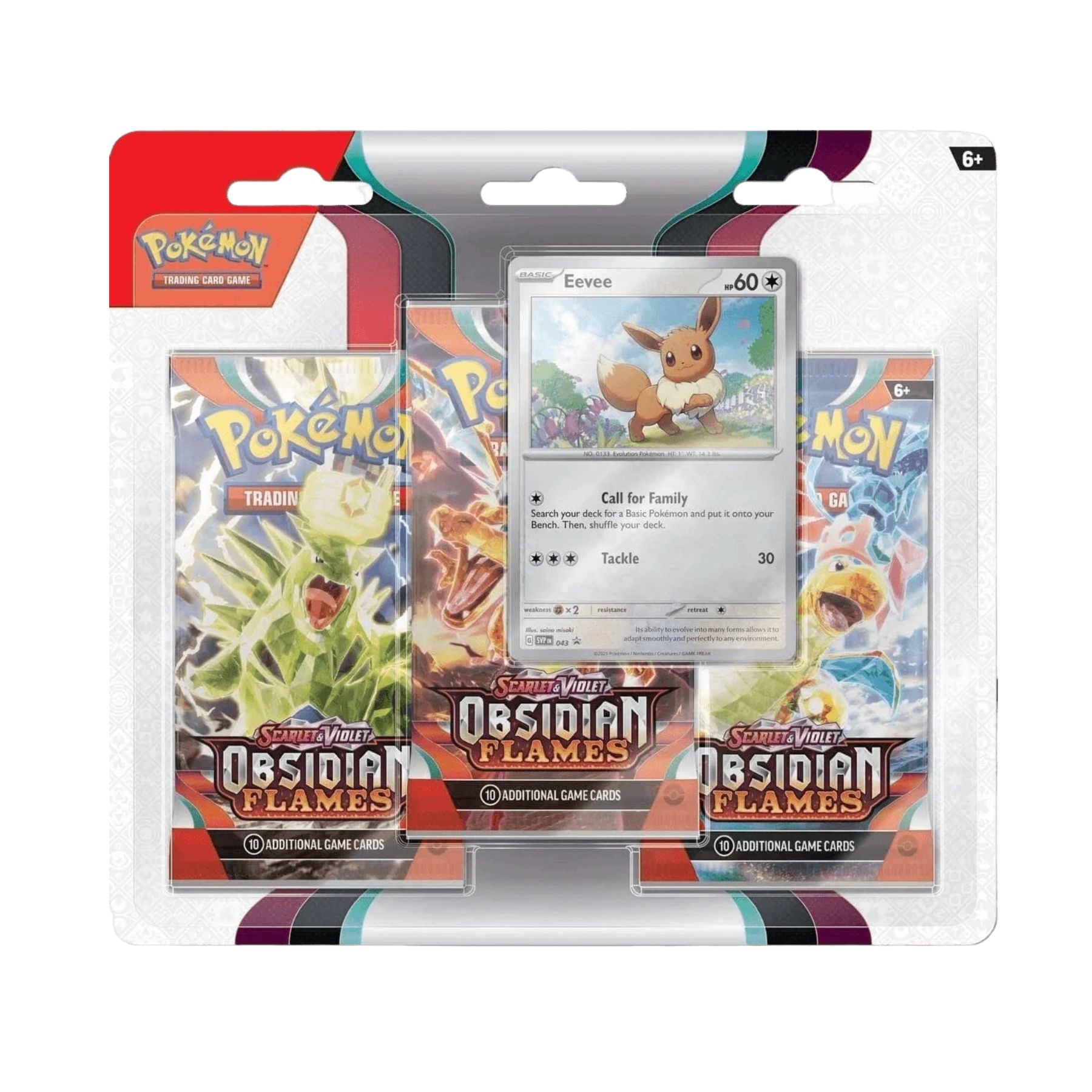Pokemon Obsidian Flames 3 Pack Blister Eevee