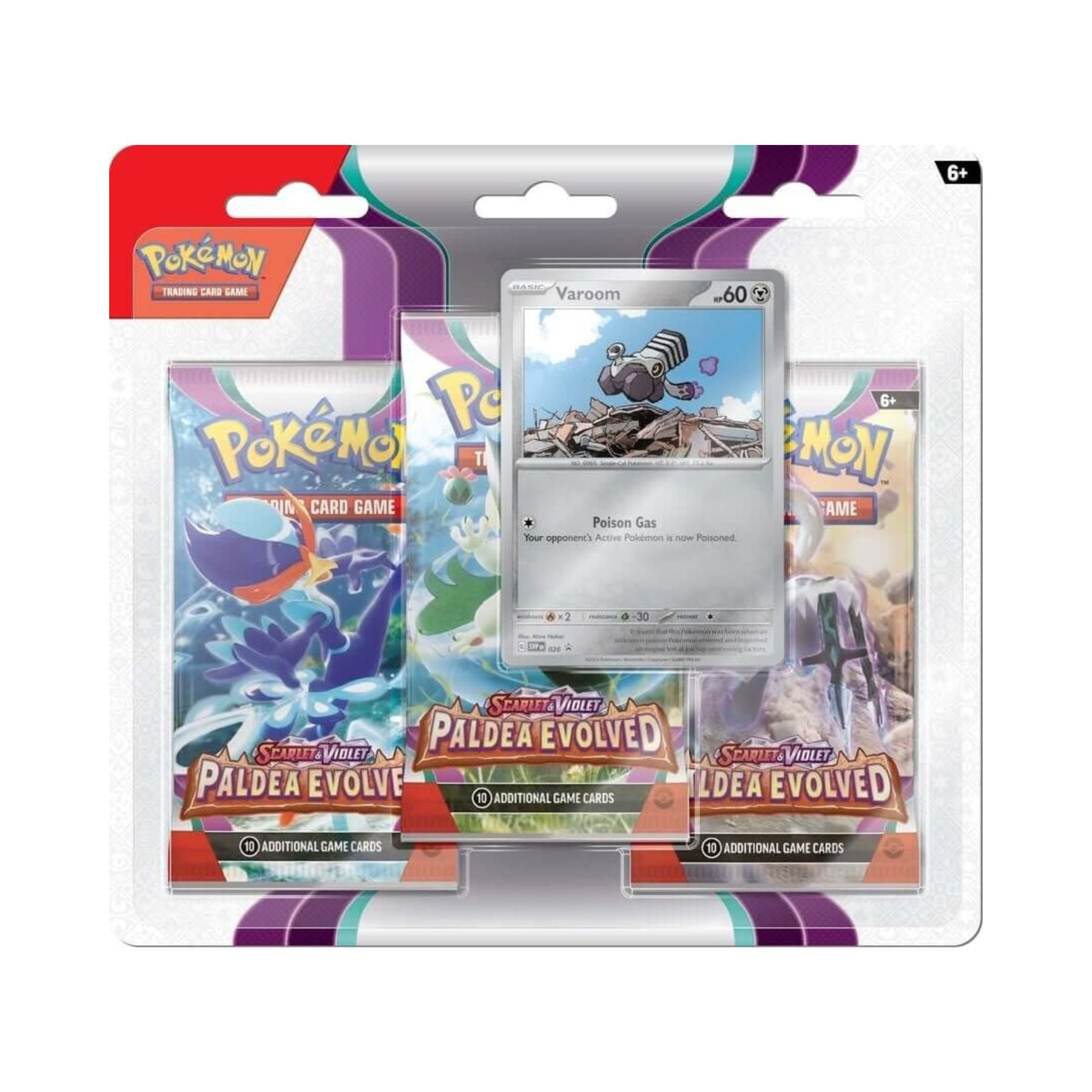 Pokemon Paldea Evolved | 3 Pack Blister Varoom | Pokemon TCG Pokemon Paldea Evolved | 3 Pack Blister Varoom | Pokemon TCG