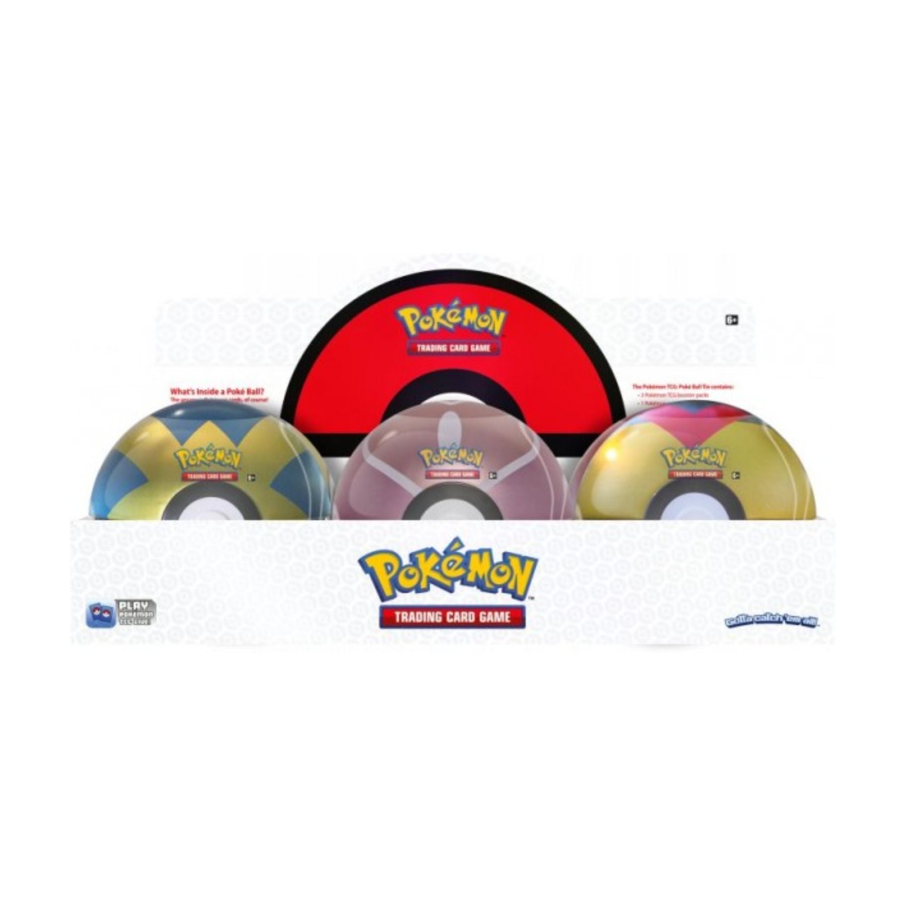 Pokemon | Pokball Tin Q2 2022 | Display of 6 | Pokeflip Pokemon | Pokball Tin Q2 2022 | Display of 6 | Pokeflip