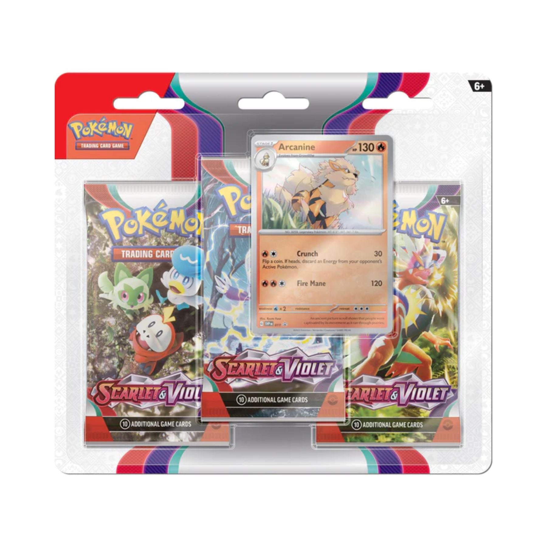 Pokemon Scarlet & Violet 3 Pack Blister Arcanine