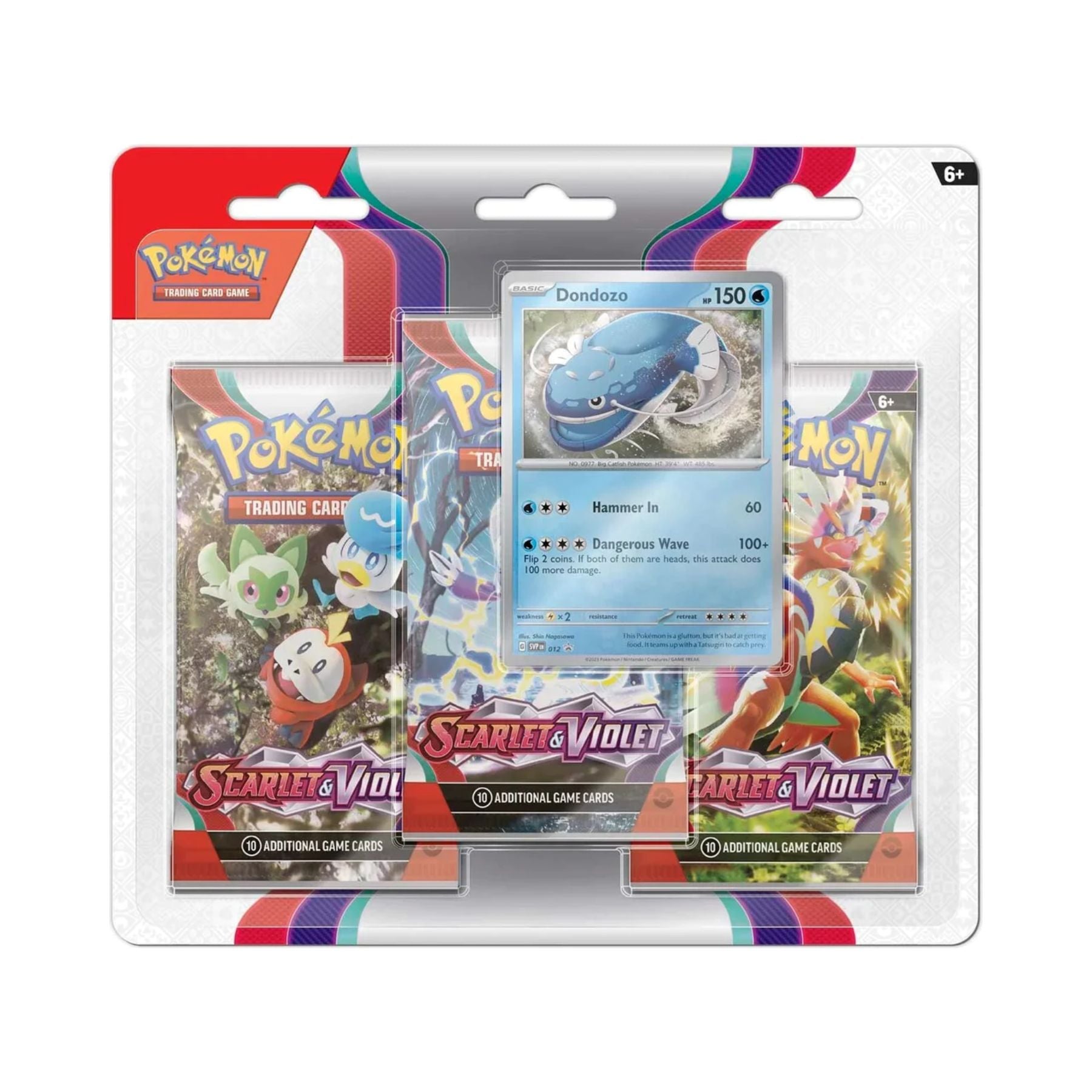 Pokemon Scarlet & Violet 3 Pack Blister Dondozo