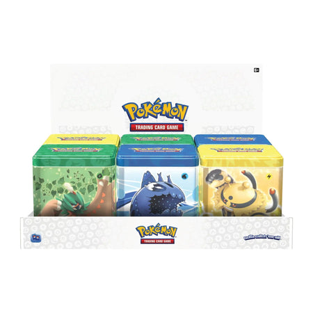 Pokemon Stacking Tins Display of 6 Tins