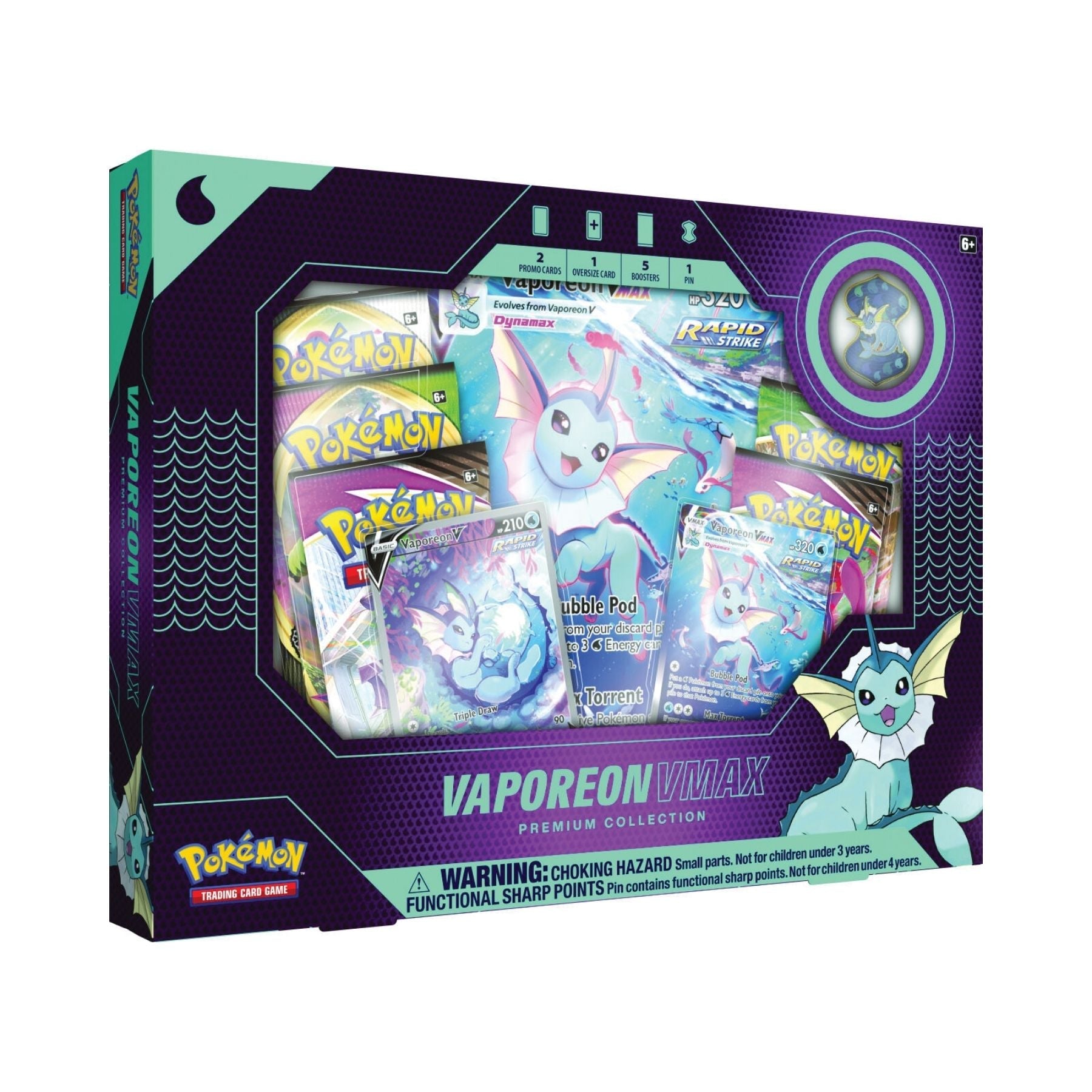 Pokemon | Vaporeon VMAX Premium Collection | Pokemon TCG Pokemon | Vaporeon VMAX Premium Collection | Pokemon TCG