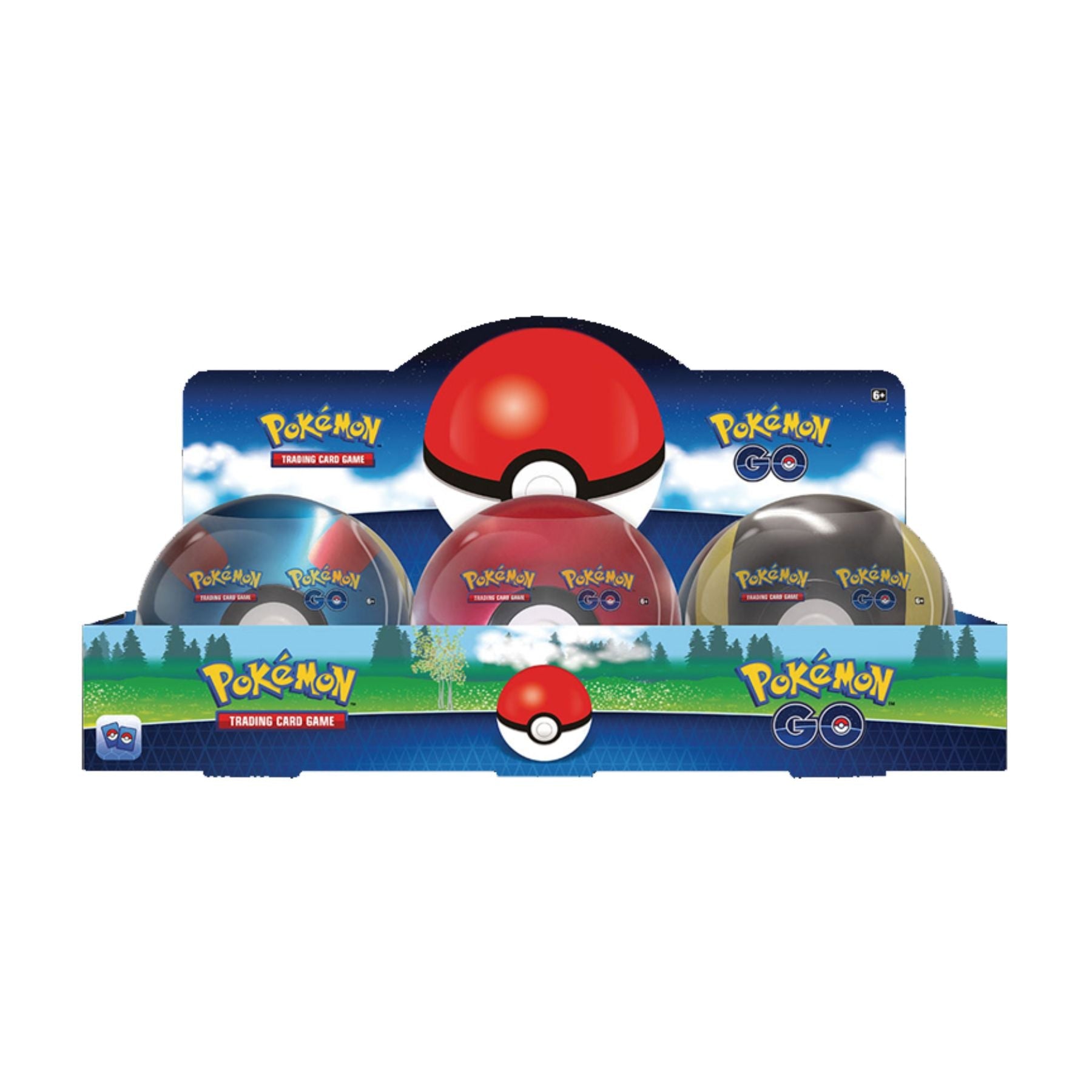 Pokemon GO Poké Ball Tins Display of 6