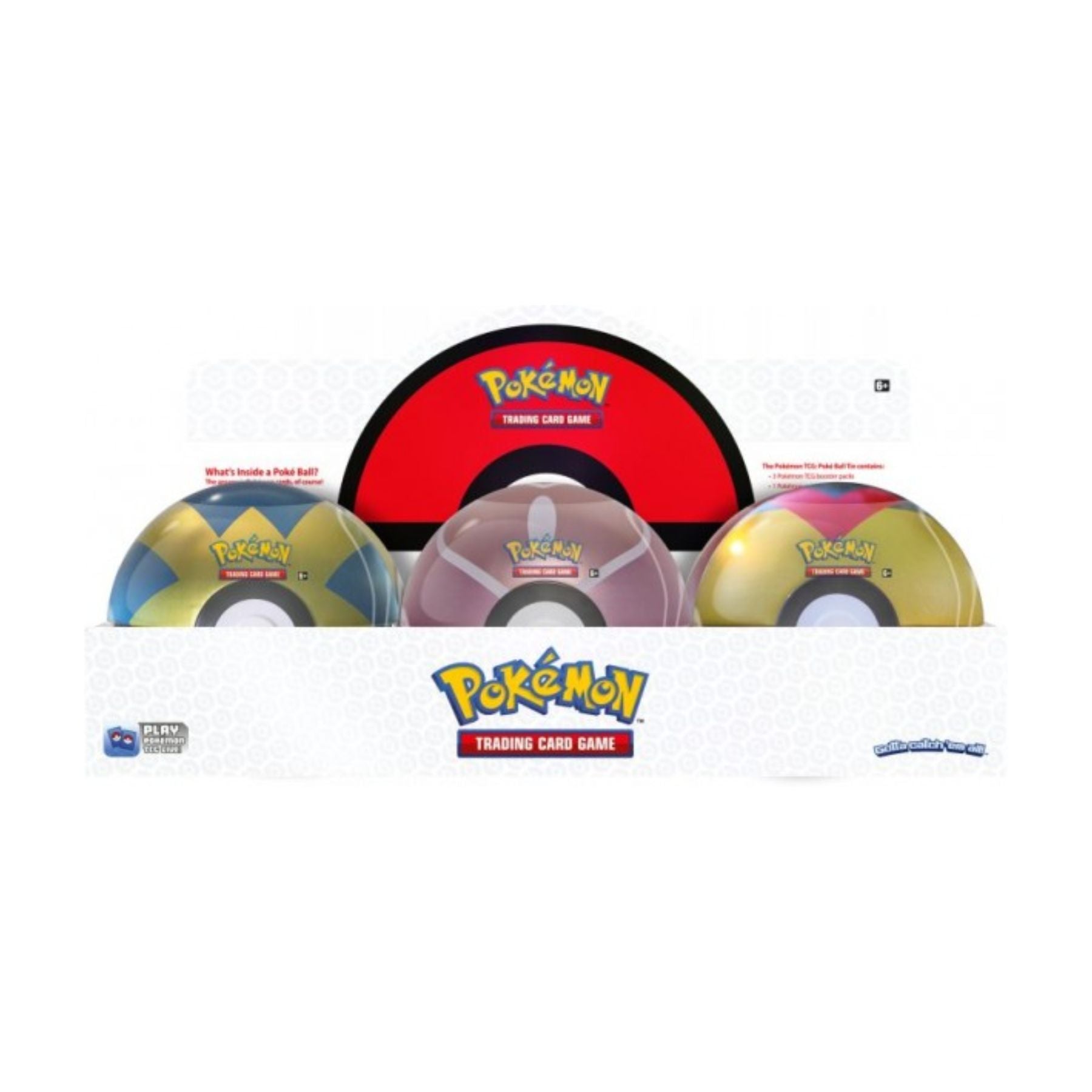 Pokemon Pokéball Tin Q2 2022 Display of 6