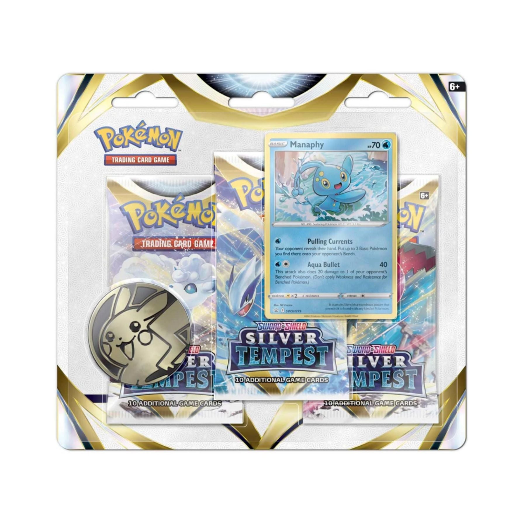 Pokemon Silver Tempest 3 Pack Blister Manaphy